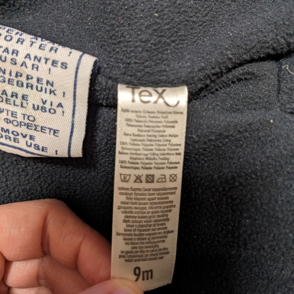 Navy quilted jacket (9mo) - Picture 3 of 3